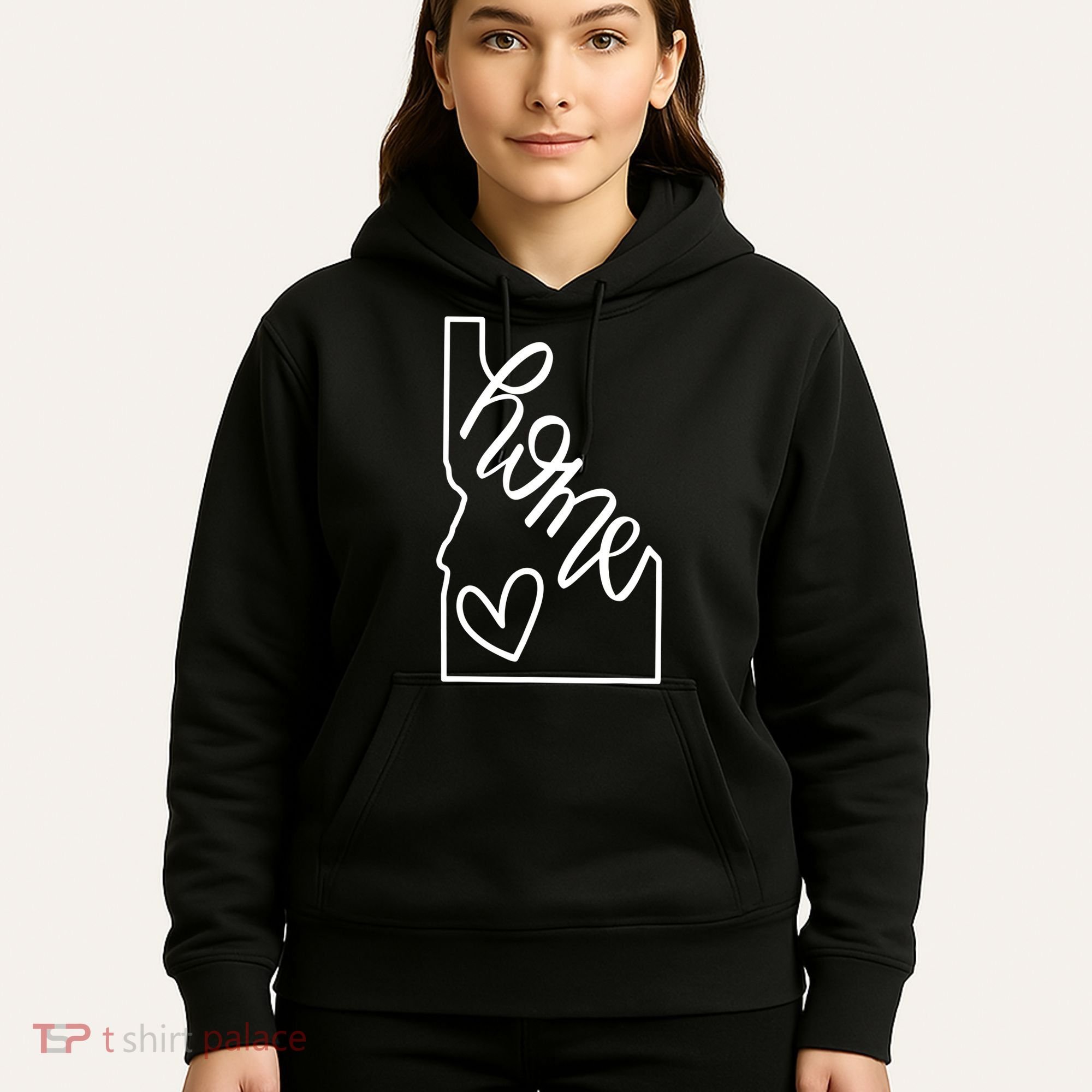 Home State Idaho Home Handlettered Graphic Hoodie