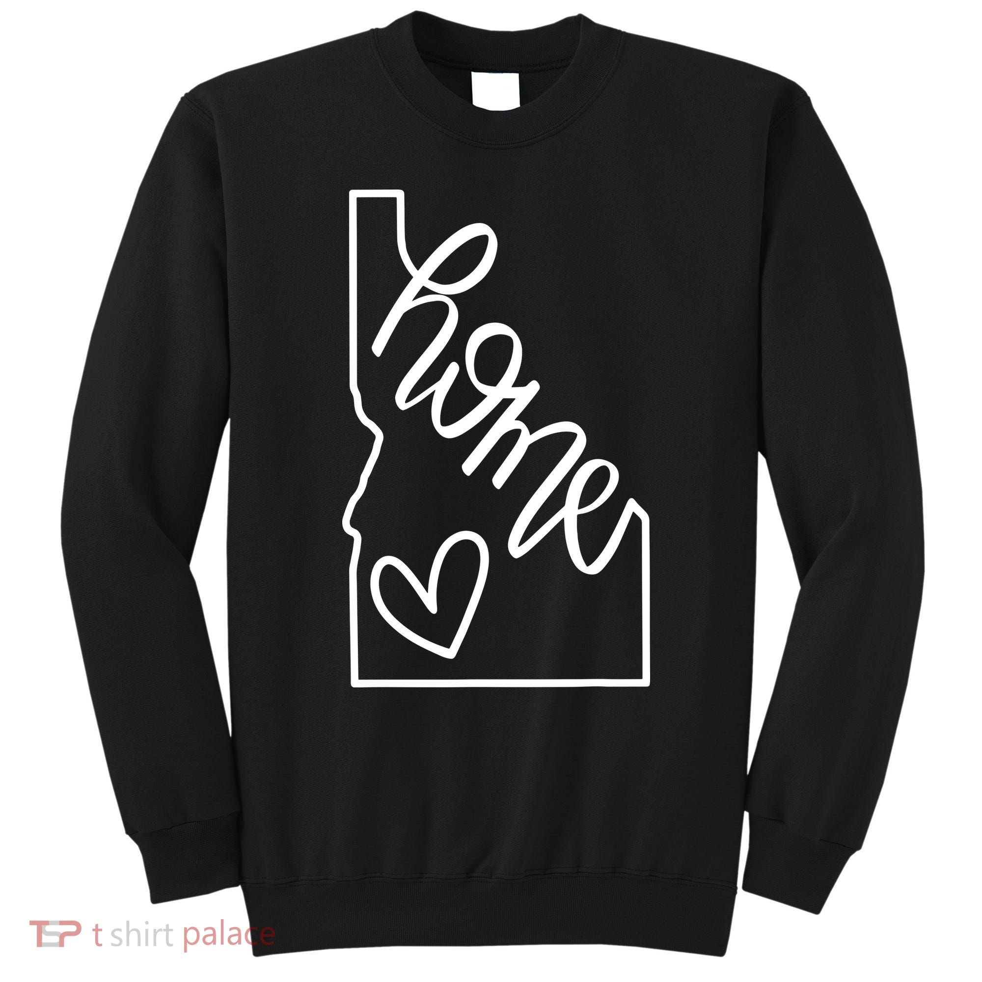Home State Idaho Home Handlettered Graphic Sweatshirt
