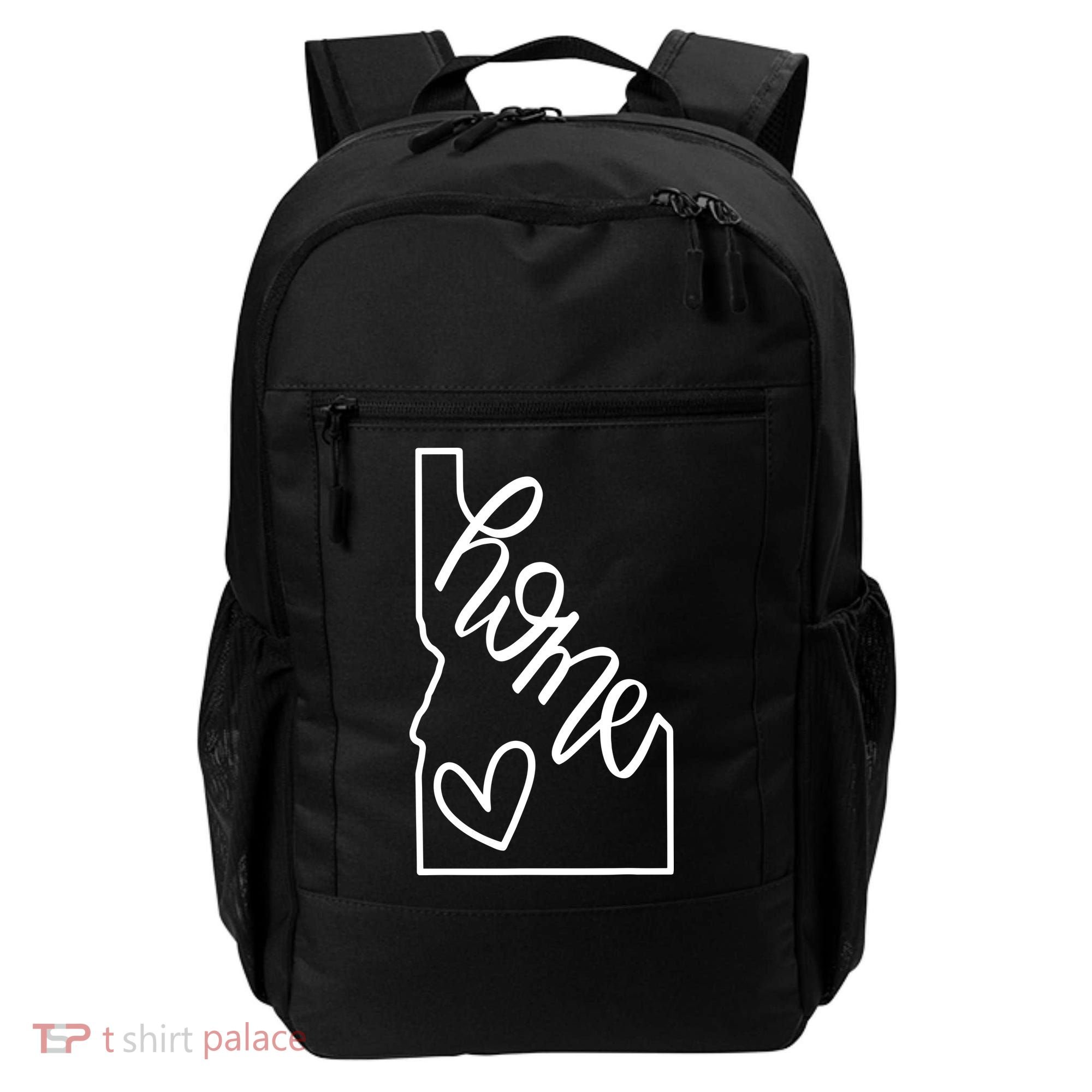 Home State Idaho Home Handlettered Graphic Backpack
