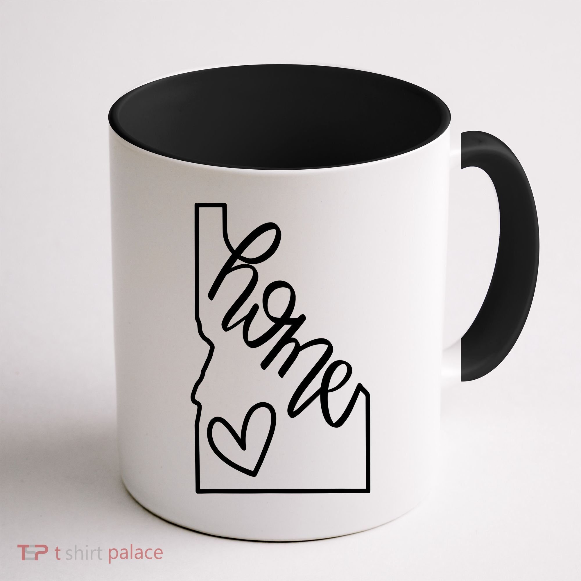 Home State Idaho Home Handlettered Graphic Coffee Mug