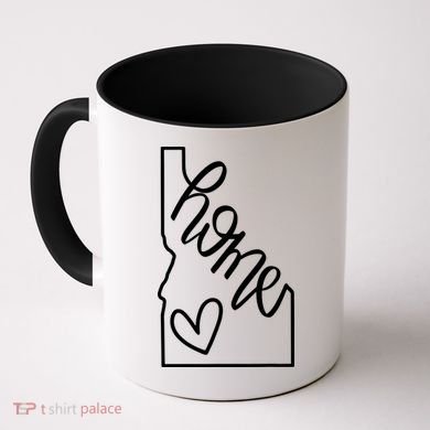 Home State Idaho Home Handlettered Graphic Coffee Mug