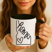 Home State Idaho Home Handlettered Graphic Coffee Mug thumb 3
