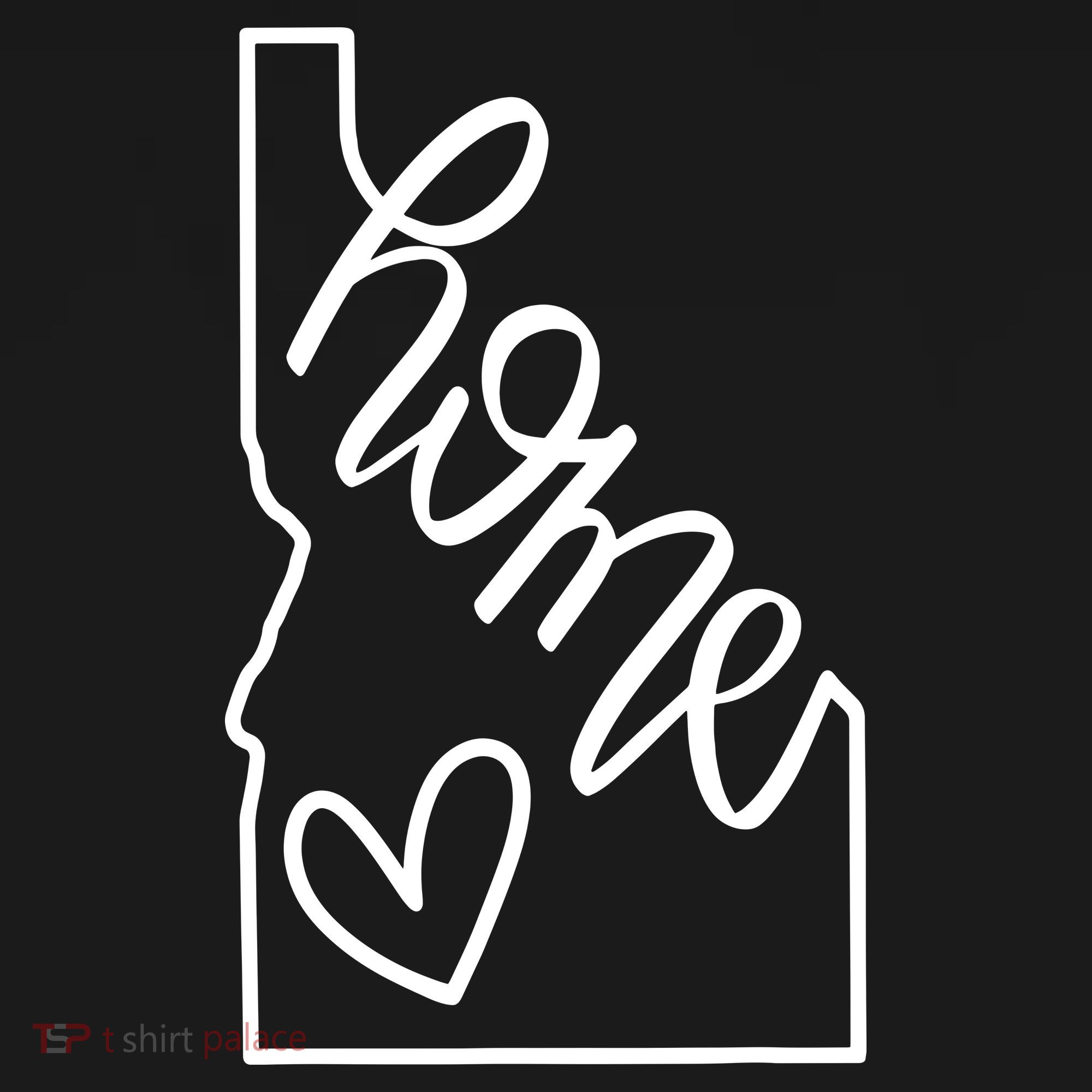 Home State Idaho Home Handlettered Graphic Polo