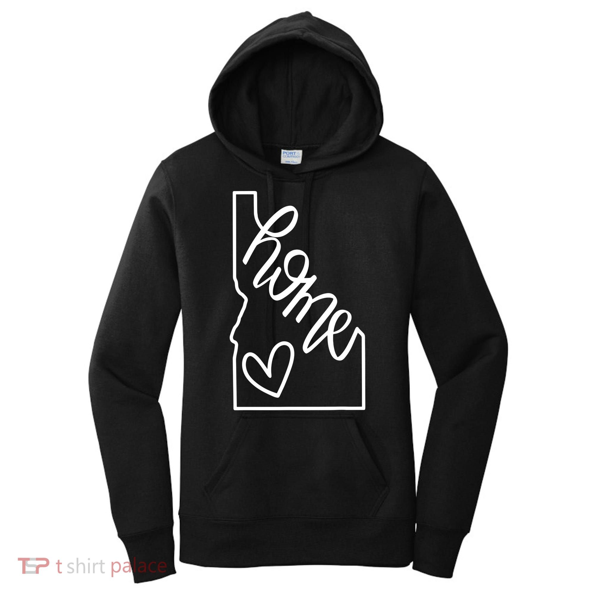 Home State Idaho Home Handlettered Graphic Women's Hoodie