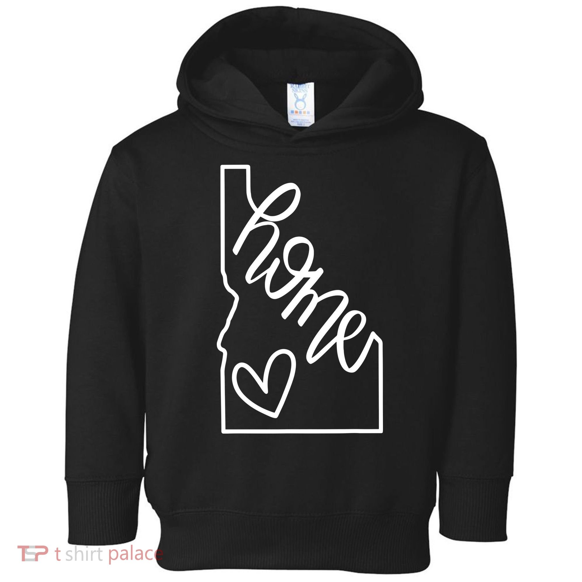Home State Idaho Home Handlettered Graphic Toddler Hoodie