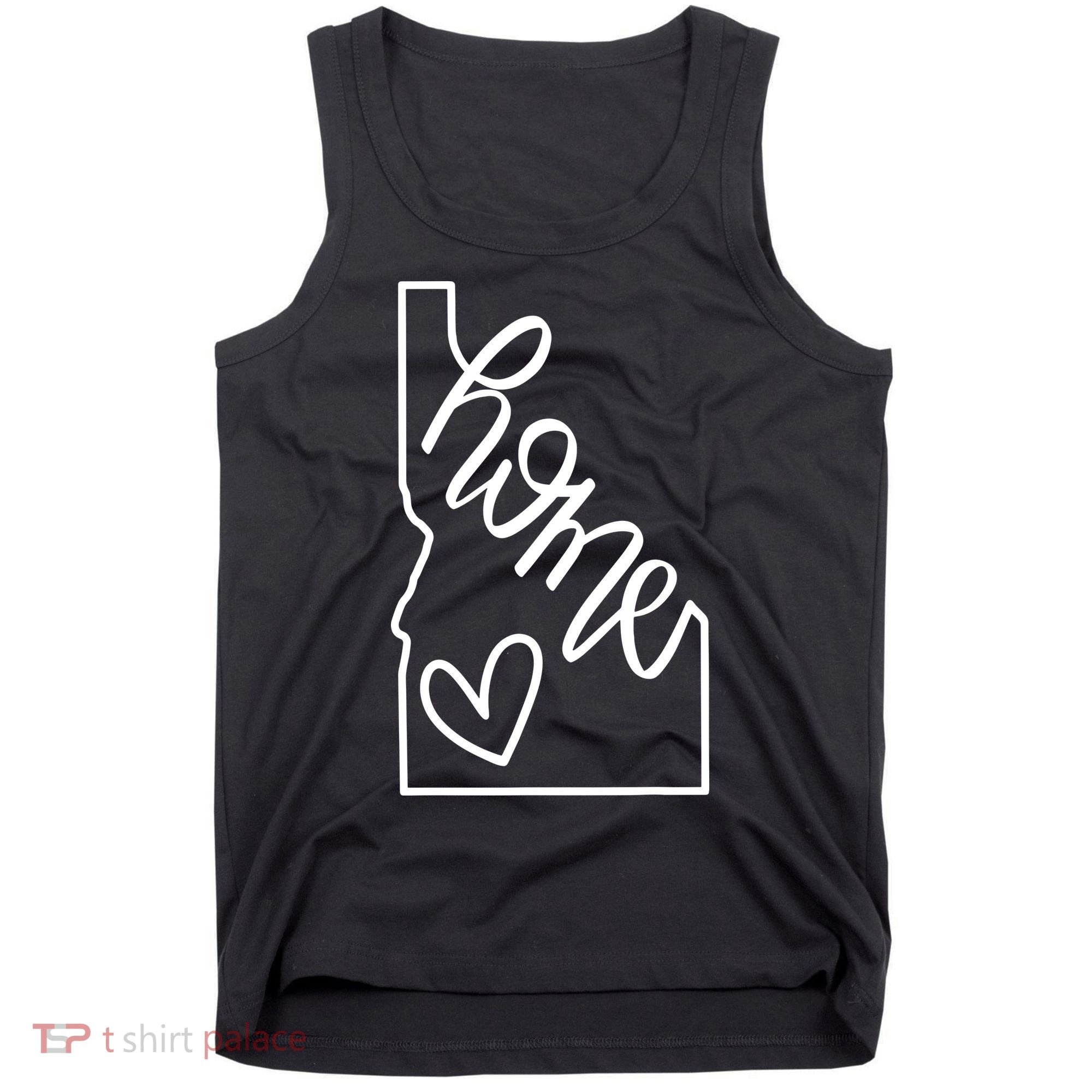 Home State Idaho Home Handlettered Graphic Tank Top