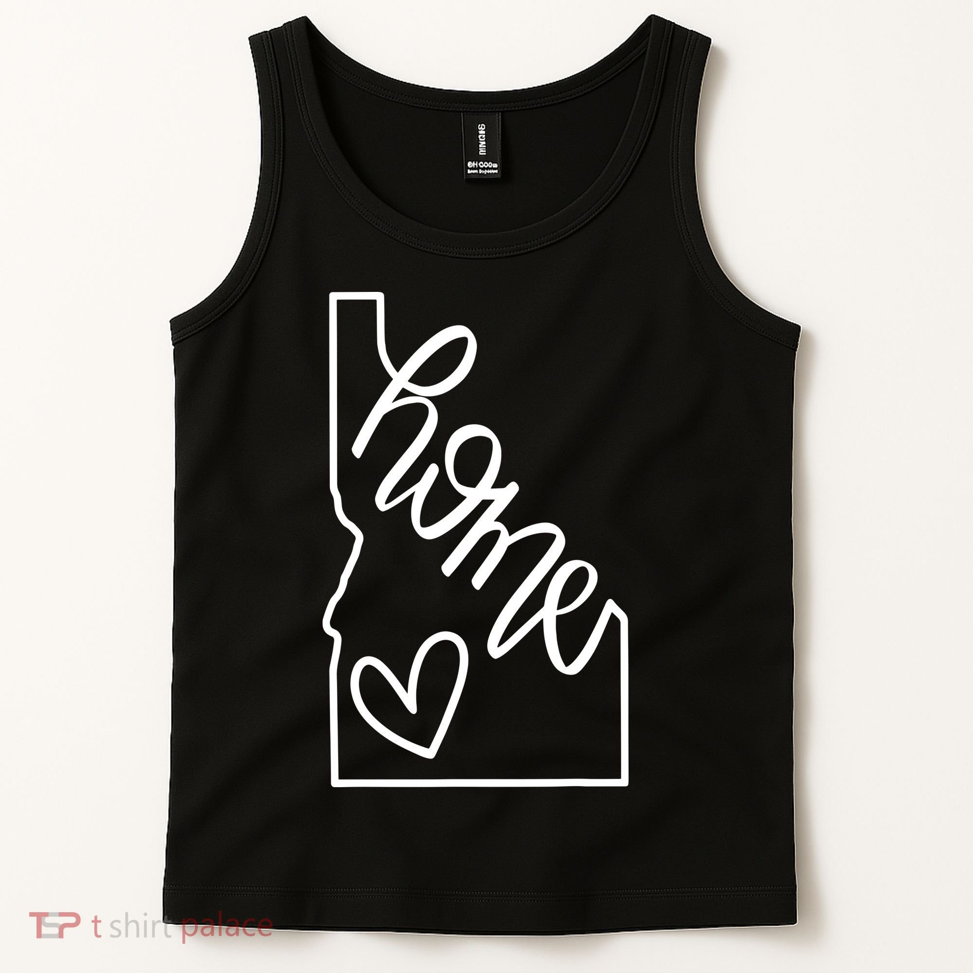 Home State Idaho Home Handlettered Graphic Tank Top