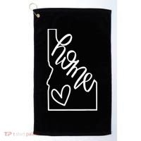 Home State Idaho Home Handlettered Graphic Golf Towel thumb 0