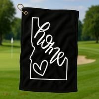 Home State Idaho Home Handlettered Graphic Golf Towel thumb 1