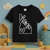 Home State Idaho Home Handlettered Graphic Toddler T-Shirt thumb 3