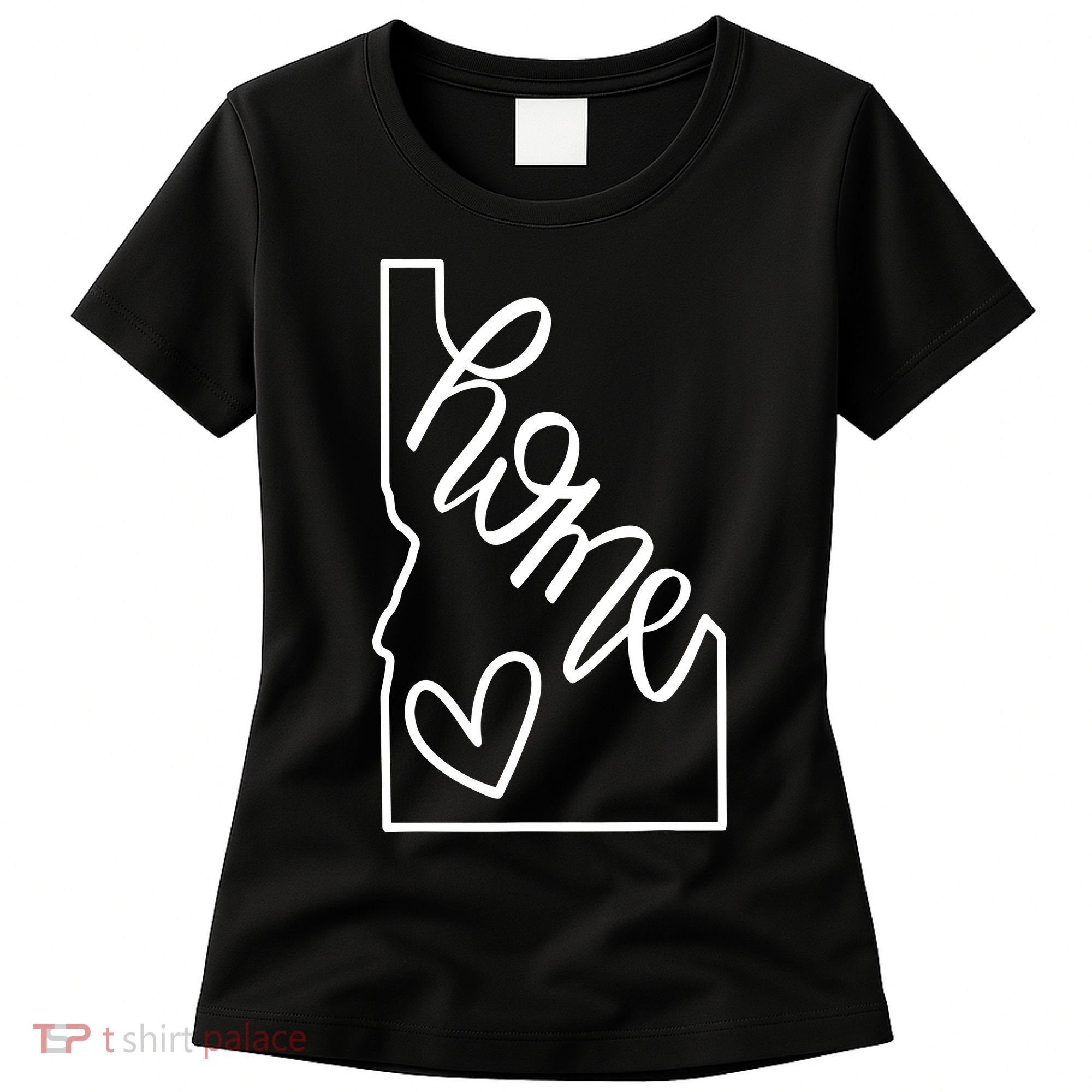 Home State Idaho Home Handlettered Graphic Women's T-Shirt
