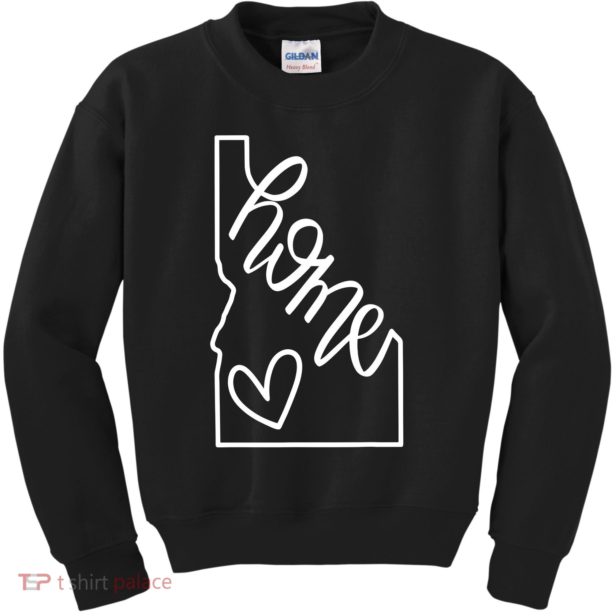 Home State Idaho Home Handlettered Graphic Kids Sweatshirt