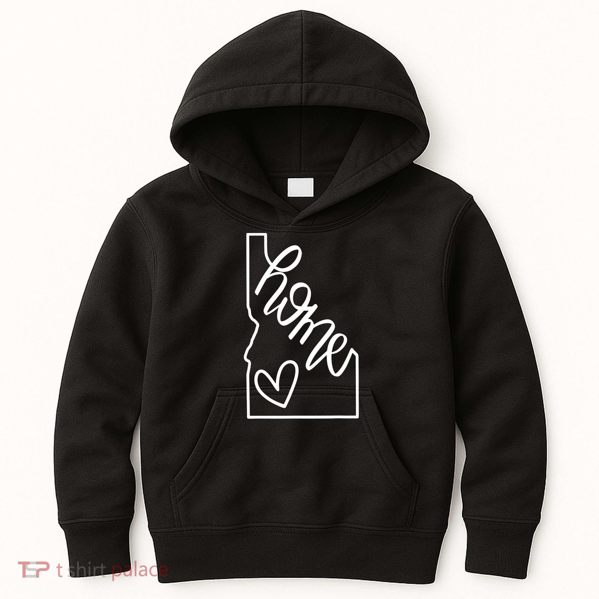 Home State Idaho Home Handlettered Graphic Kids Hoodie