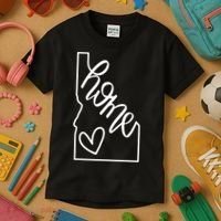 Home State Idaho Home Handlettered Graphic Kids T-Shirt thumb 3