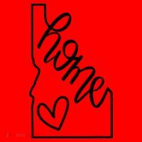 Home State Idaho Home Handlettered Graphic Santa Hat thumb 1