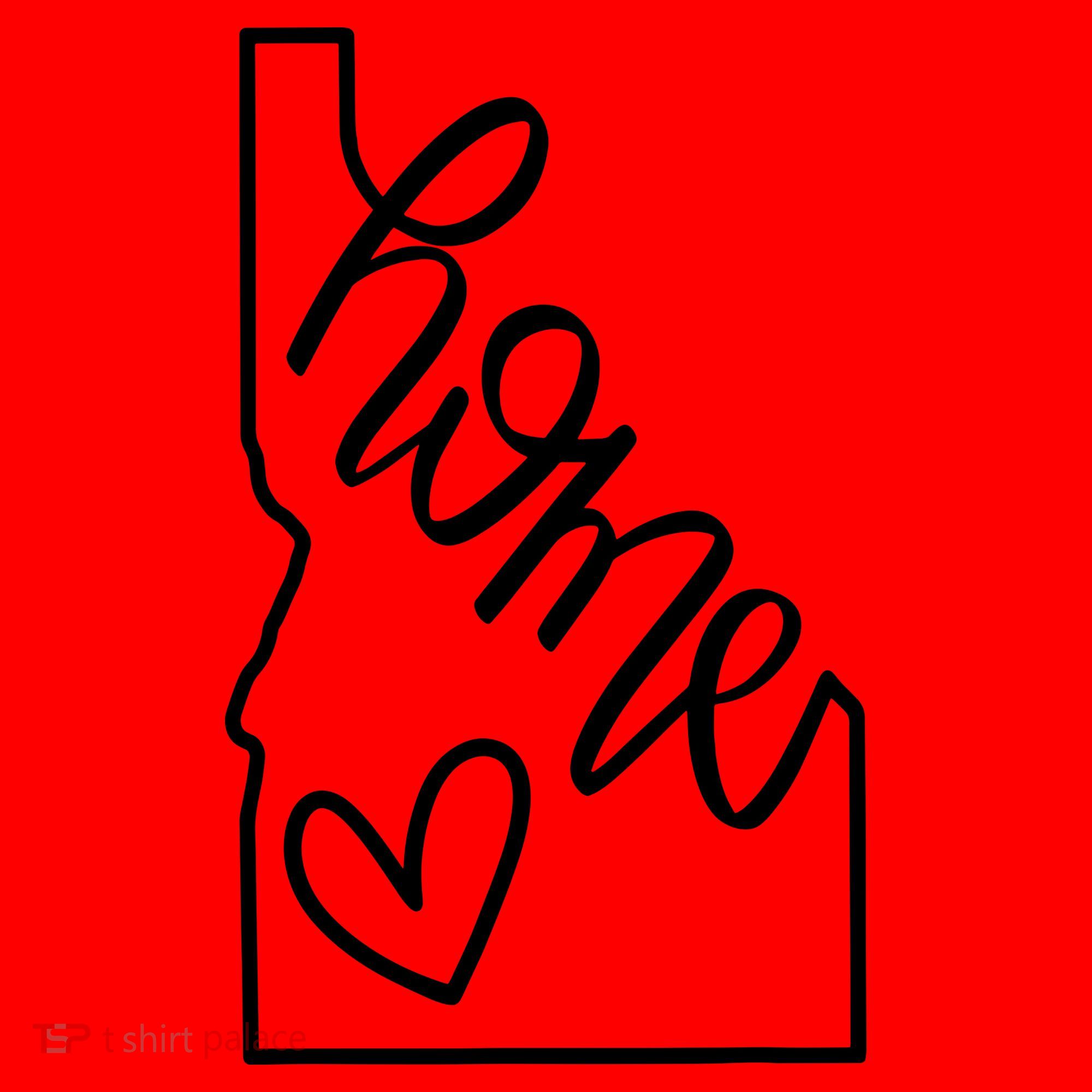 Home State Idaho Home Handlettered Graphic Santa Hat