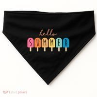 Hello Summer Ice Cream USA-Made Doggie Bandana thumb 0