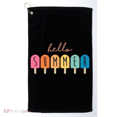Hello Summer Ice Cream Golf Towel