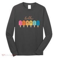 Hello Summer Ice Cream Long Sleeve Shirt thumb 0