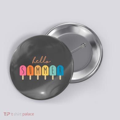 Hello Summer Ice Cream Button