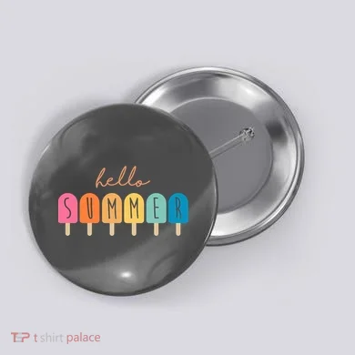Hello Summer Ice Cream Button