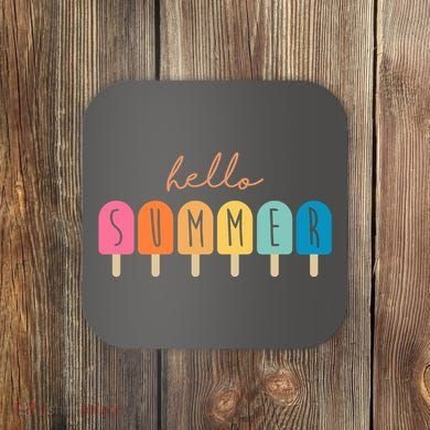 Hello Summer Ice Cream Coaster