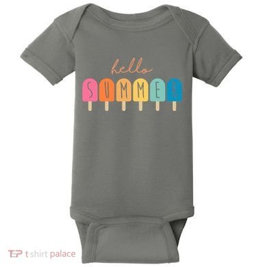 Hello Summer Ice Cream Baby Bodysuit