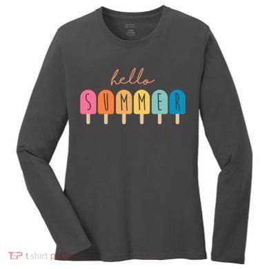 Hello Summer Ice Cream Women's Long Sleeve Shirt