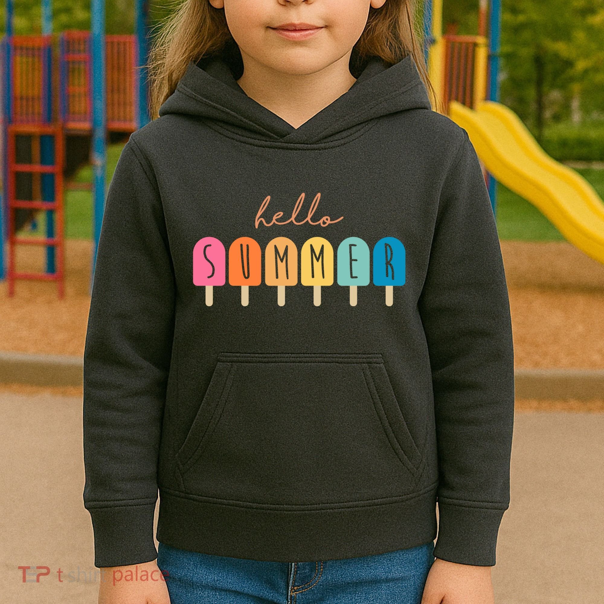Hello Summer Ice Cream Kids Hoodie