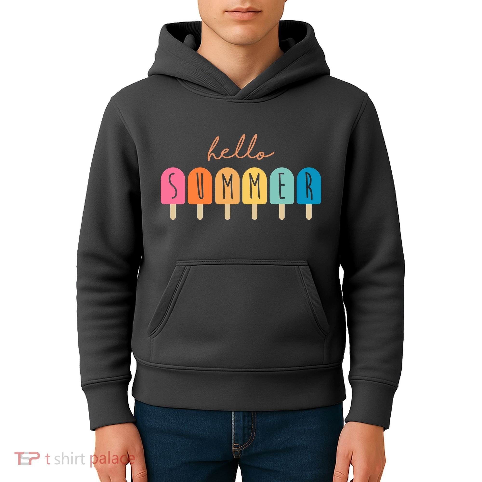 Hello Summer Ice Cream Kids Hoodie