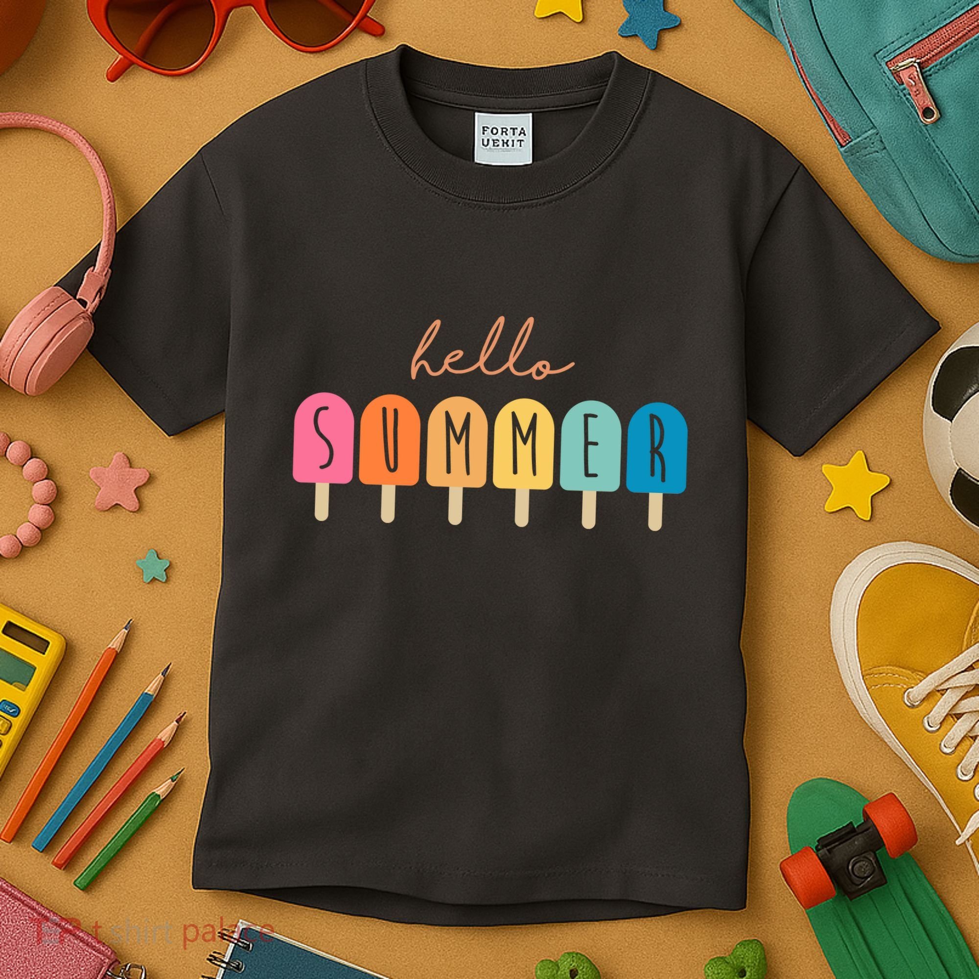 Hello Summer Ice Cream Kids T-Shirt