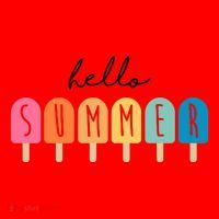Hello Summer Ice Cream Santa Hat thumb 1