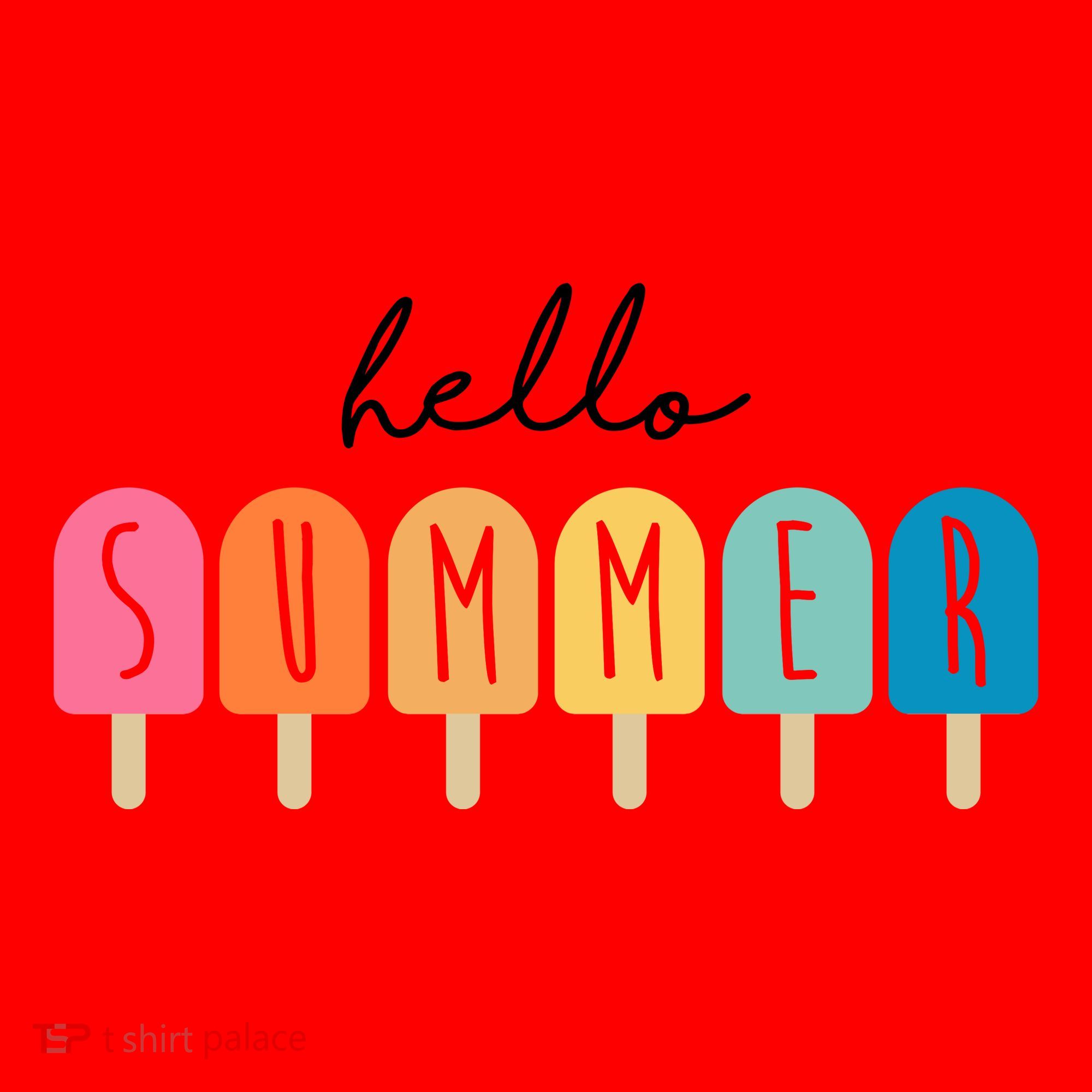 Hello Summer Ice Cream Santa Hat