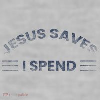 Hilarious & Sarcastic Jesus Saves I Spend Ladies PosiCharge Tri-Blend Wicking Tank thumb 2