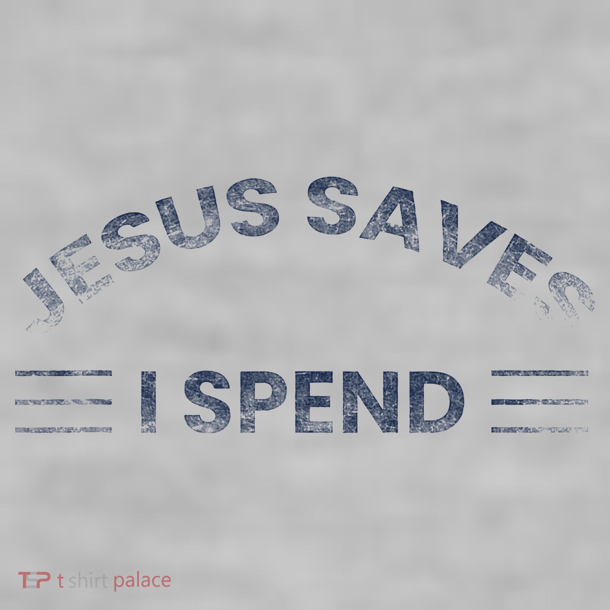 Hilarious & Sarcastic Jesus Saves I Spend Ladies PosiCharge Tri-Blend Wicking Tank