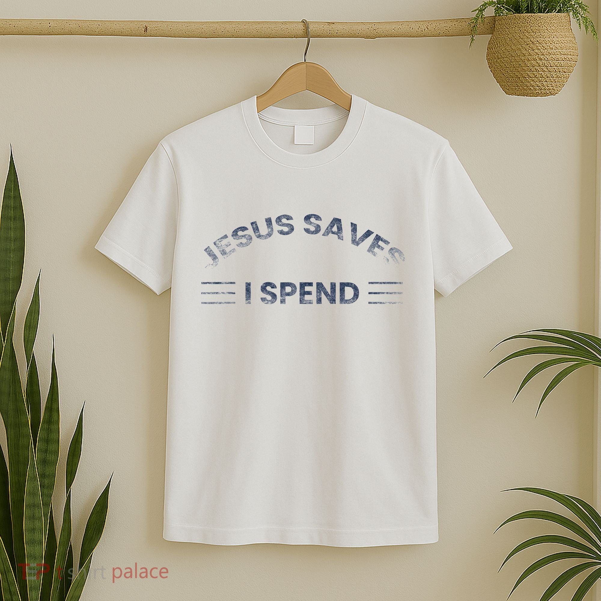 Hilarious & Sarcastic Jesus Saves I Spend T-Shirt