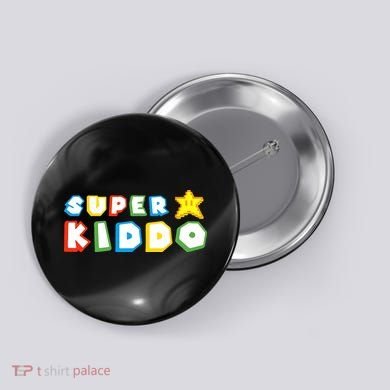 Humor Super Kiddo Gaming Meme Funny Gift For Kiddo Button