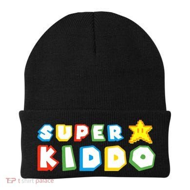 Humor Super Kiddo Gaming Meme Funny Gift For Kiddo Beanie