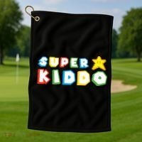 Humor Super Kiddo Gaming Meme Funny Gift For Kiddo Golf Towel thumb 1