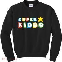 Humor Super Kiddo Gaming Meme Funny Gift For Kiddo Kids Sweatshirt thumb 0
