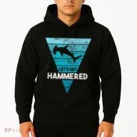 Hammerhead Shark LetS Get Hammered All Week Hoodie thumb 2