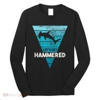 Hammerhead Shark LetS Get Hammered All Week Long Sleeve Shirt thumb 0