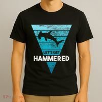 Hammerhead Shark LetS Get Hammered All Week T-Shirt thumb 3