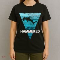 Hammerhead Shark LetS Get Hammered All Week T-Shirt thumb 4