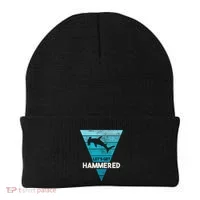Hammerhead Shark LetS Get Hammered All Week Beanie thumb 0