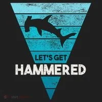 Hammerhead Shark LetS Get Hammered All Week Hat thumb 2