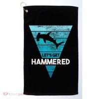 Hammerhead Shark LetS Get Hammered All Week Golf Towel thumb 0
