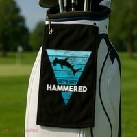 Hammerhead Shark LetS Get Hammered All Week Golf Towel thumb 2