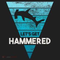 Hammerhead Shark LetS Get Hammered All Week Golf Towel thumb 3