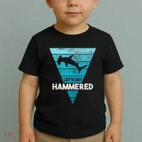 Hammerhead Shark LetS Get Hammered All Week Toddler T-Shirt thumb 2